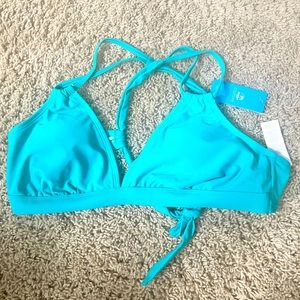 Emerge dual strap cross back top & mid rise classic hipster bikini set
